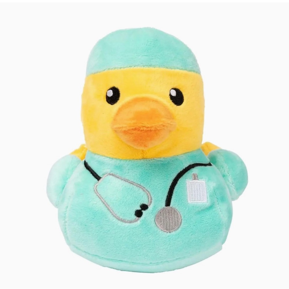 🆕 FuzzYard Plush Doctor Duck Dog Toy
